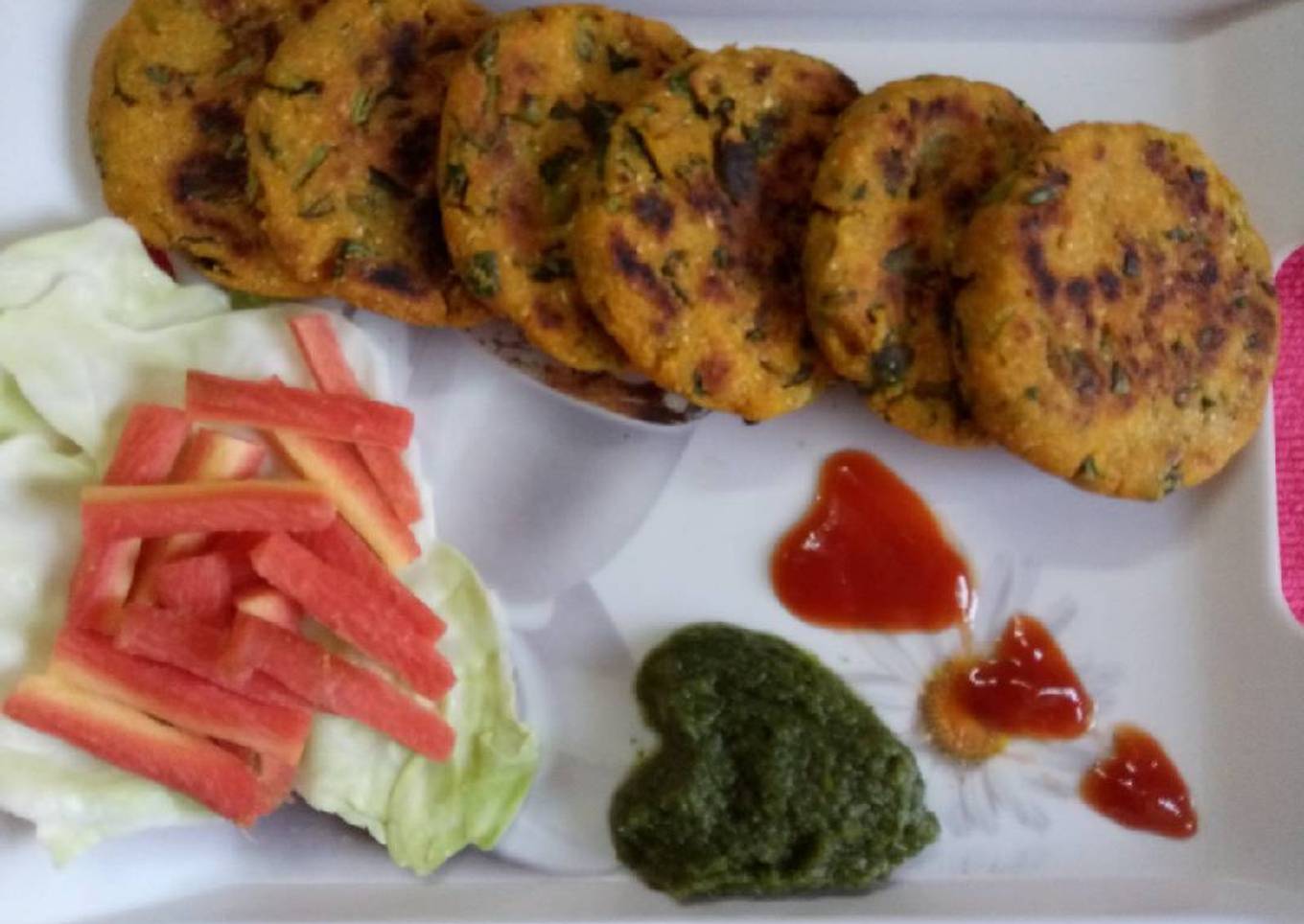 Makki & methi croquettes (tikki)