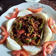 Capsicum coconut Prawn A picture of Capsicum coconut Prawn.
