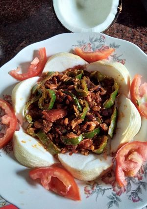 A picture of Capsicum coconut Prawn.