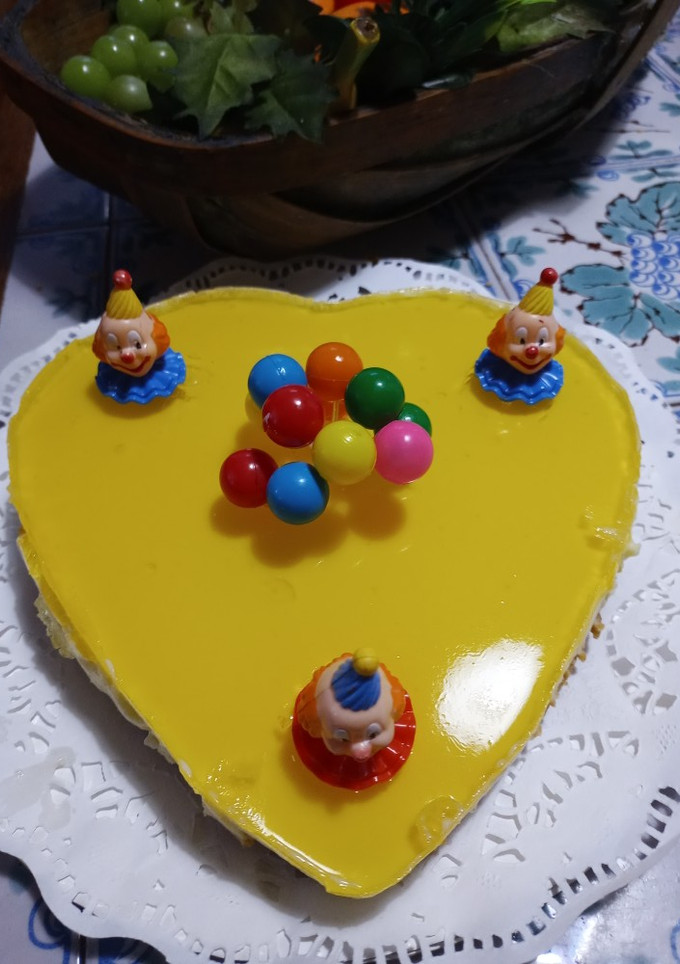 Una foto de Tarta corazón de limón