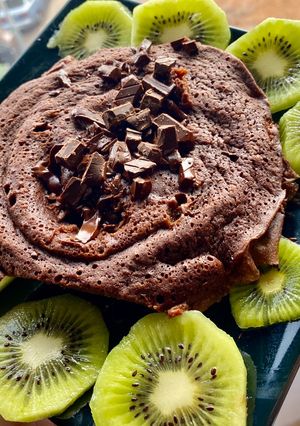 Una foto de Tartar de avena y cacao puro