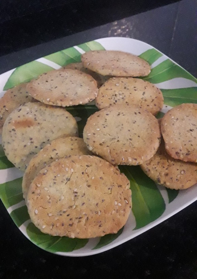 Una foto de Galletas de harina de garbanzos y semillas