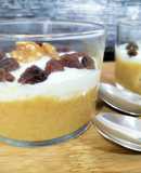 Vasitos de crema de albaricoque con yogur y frutos secos