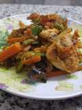Verduras con Pollo al wok