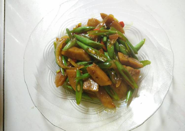 Tumis buncis pedas manis simple