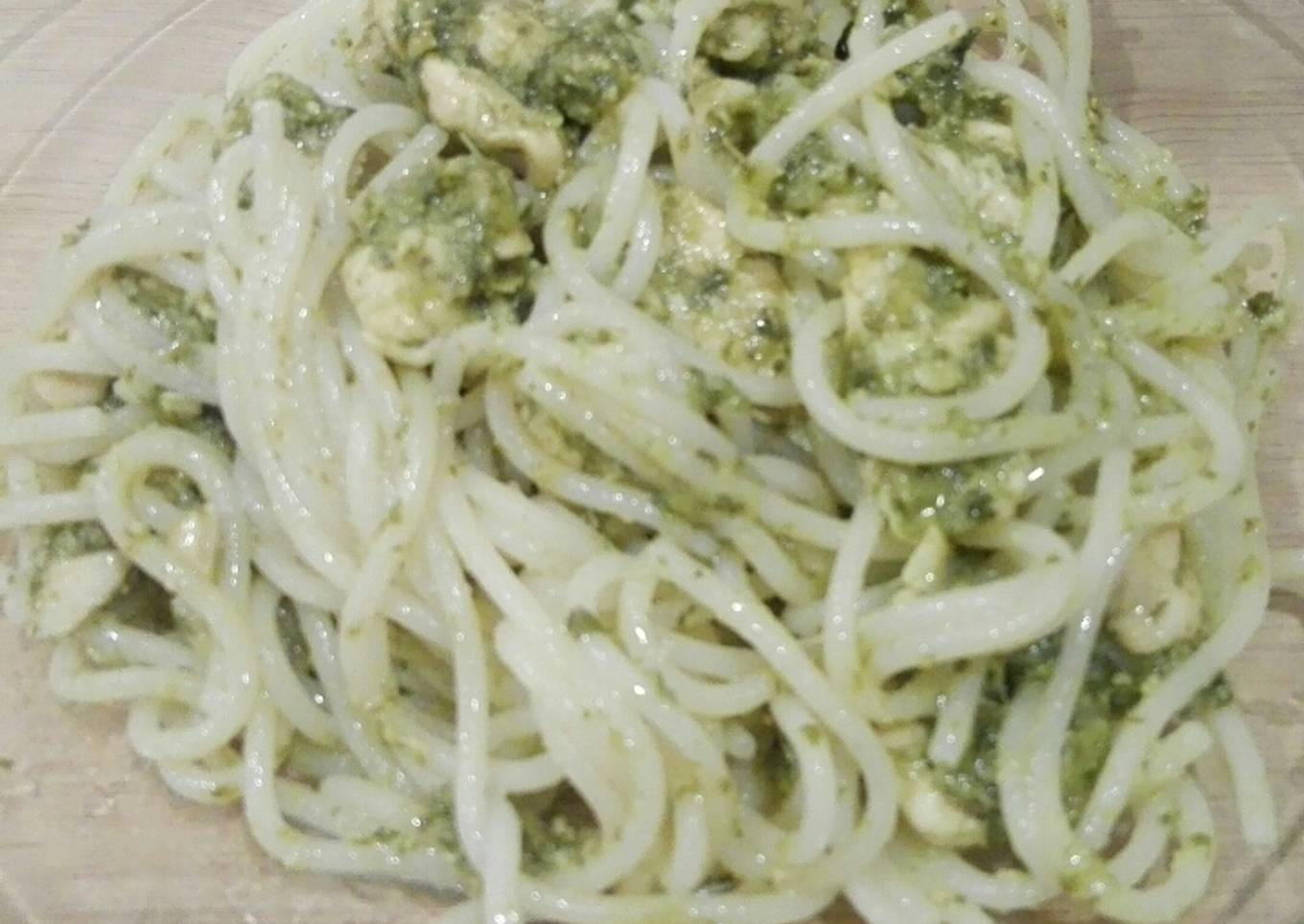 Hara masala spaghetti