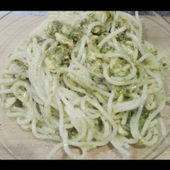 A picture of Hara masala spaghetti.