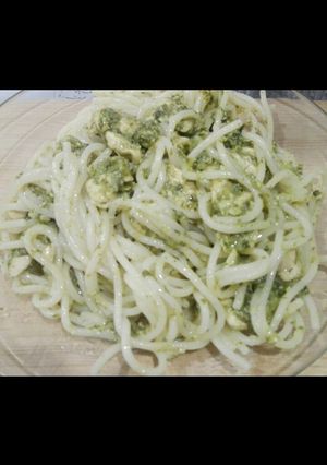 A picture of Hara masala spaghetti.