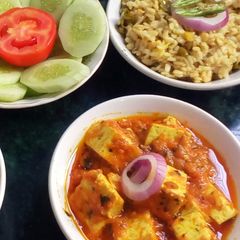 A picture of Tri-colour food platter.