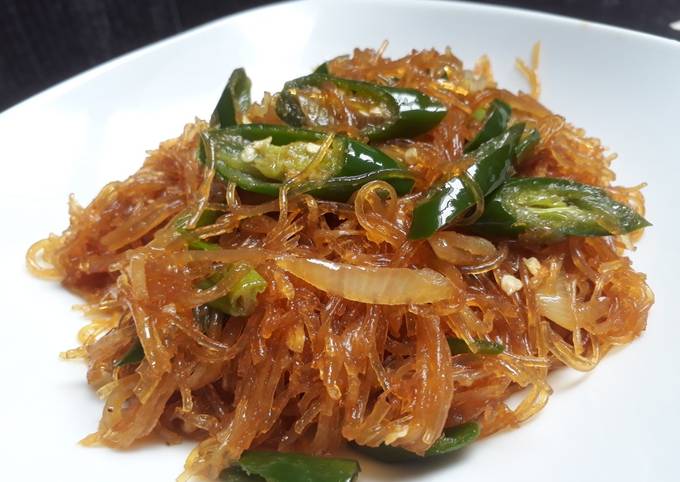 Cara Membuat Sohun cabe ijo Murah