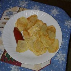 A picture of Deep fried potatoes for breakfast.