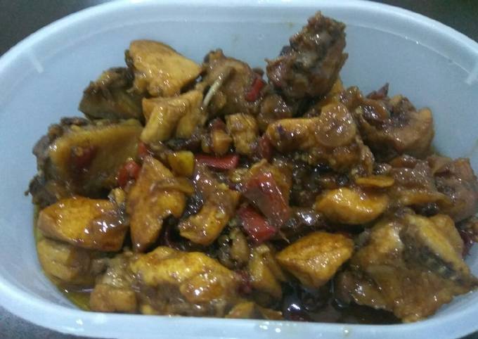 Cara Menghidangkan Ayam kecap+saus tiram masak kilat Yang