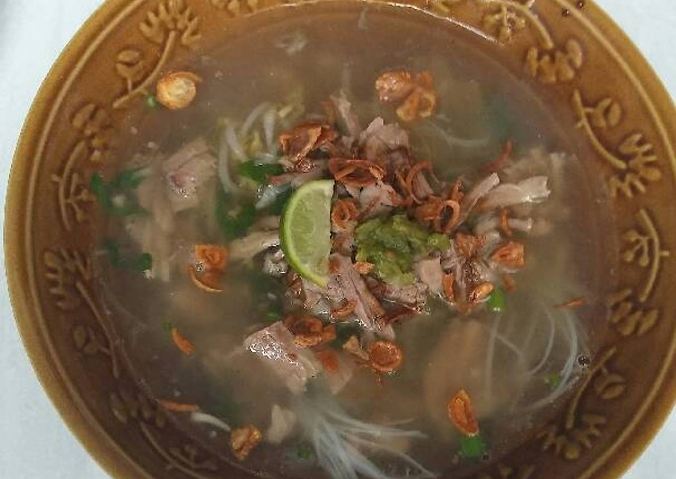 Soto daging kuah bening segar