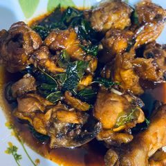 A picture of Marmite chicken.