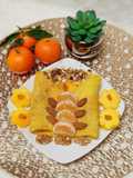 Crepe de tangerina e manga