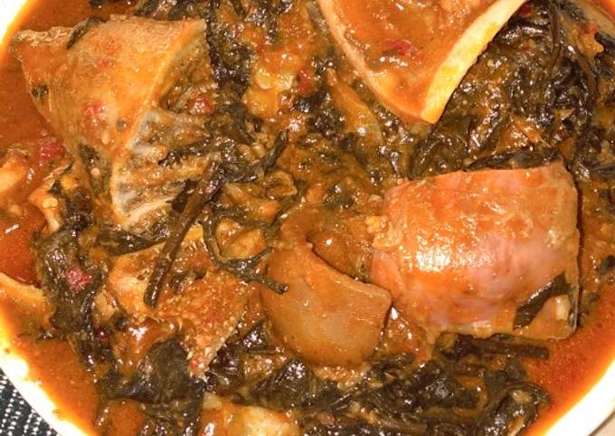 Bitter leaf soup (ofe onugbu)