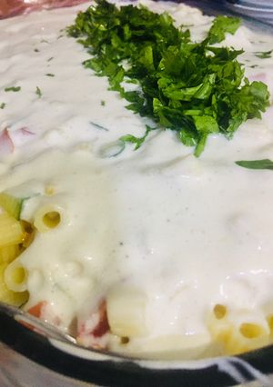 صورة لوصفة سلطة 🥗 المعكرونه ولا ارووووع