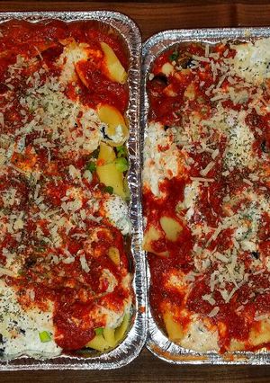 A picture of Mike's EZ Cheesy Manicotti.