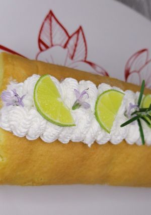 Una foto de Jelly roll de crema de limón