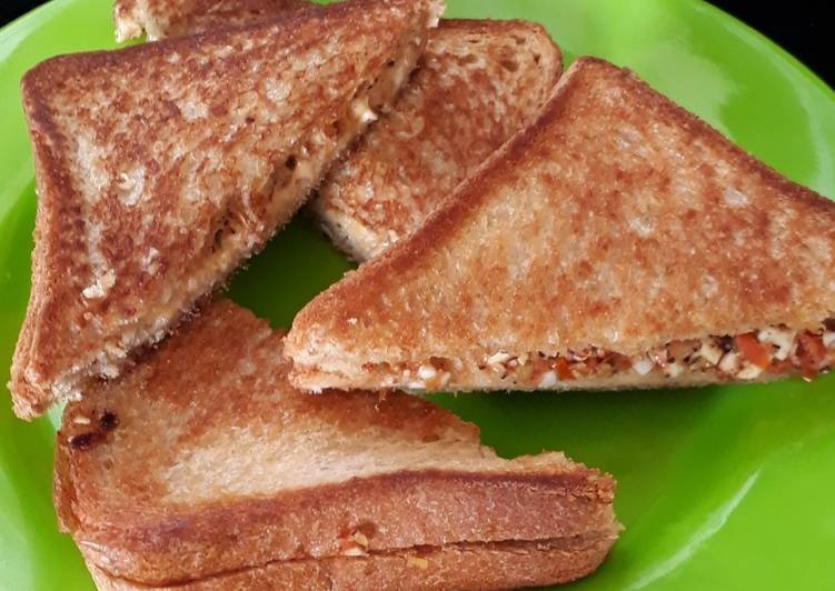 Steps to Prepare Any-night-of-the-week Paneer Sandwich