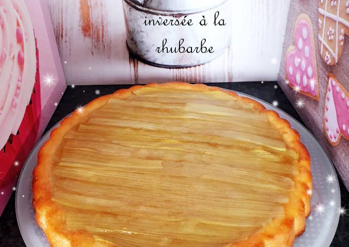 Tarte inversée rhubarbe génoise Joconde #monlivredecuisine