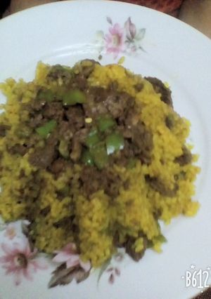صورة لوصفة ارز بالكبده والخلطه