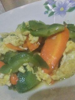 Foto resep Tumis pare telor wortel pedas