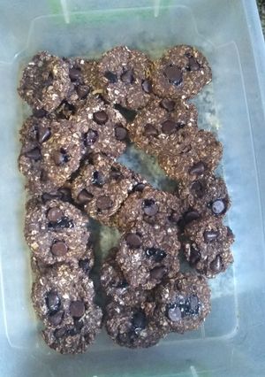 Una foto de Galletas de avena cacao y banana ❤️❤️