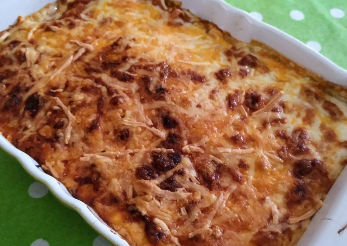 Lasaña con carne de vacuno