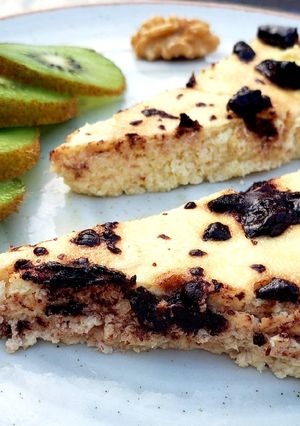 Una foto de Torta de ricota, naranja y choco