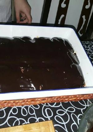 Una foto de Ganache para bañar tortas
