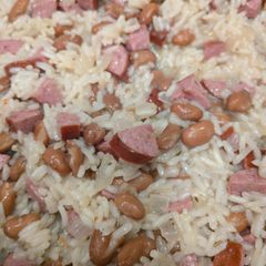 A picture of Kielbasa bean skillet.