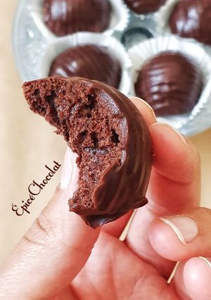 Une photo de Petits gâteaux glacés chocolat noisettes
