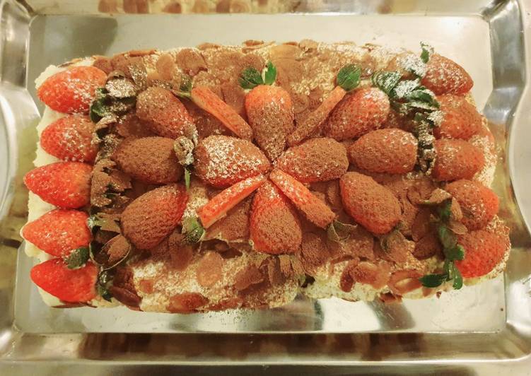Strawberry & Passion Fruit Meringue Roulade