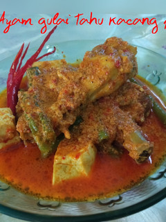 Foto resep Ayam gulai tahu kacang panjang