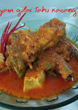 Foto resep Ayam gulai tahu kacang panjang
