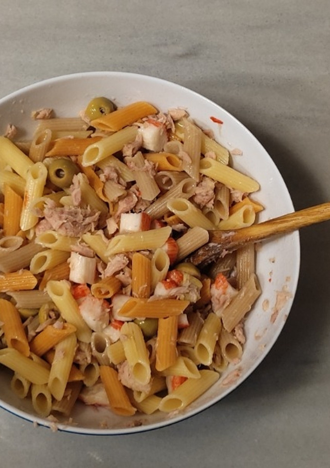 Una foto de Ensalada de pasta de cereales