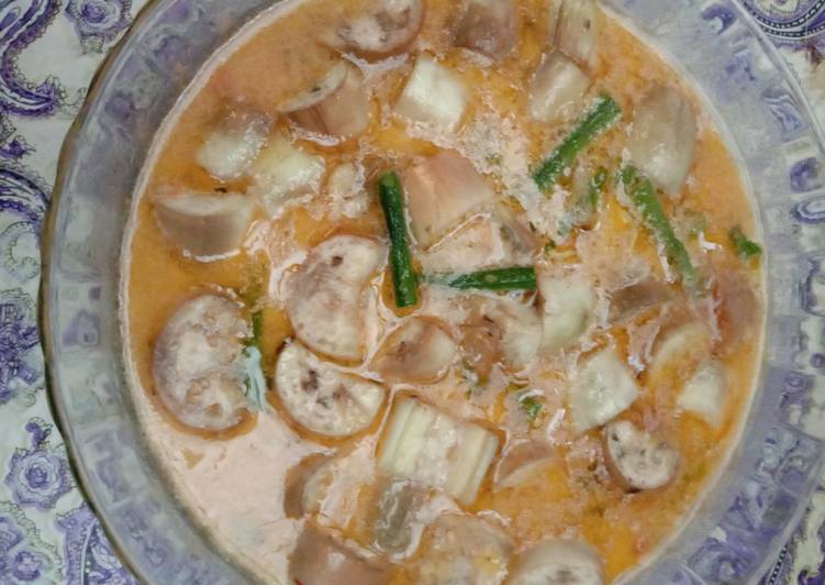 Sayur lodeh kacang panjang dan terong