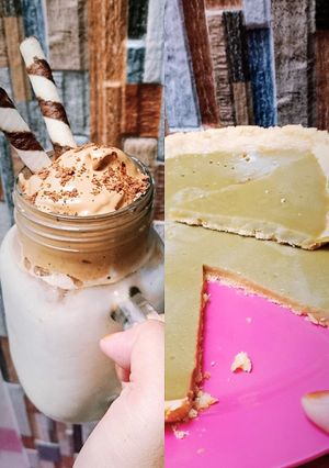 Foto resep Dalgona Coffee & Pay Susu Greentea