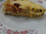 Tarta de pollo y verduras con base sin harina