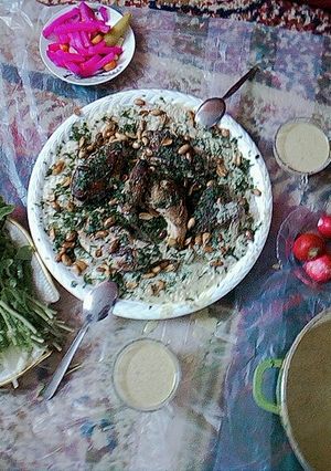 صورة لوصفة المنسف بالدجاج الاردني