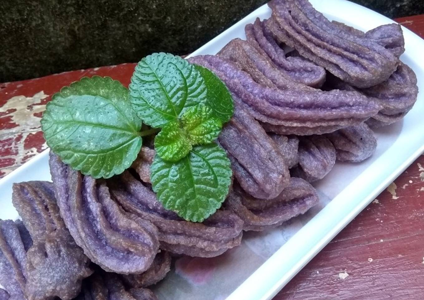 Taro coconut churros enak 1 telur no mixer