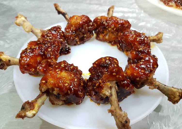 Steps to Prepare Homemade Chinese Style Honey Lollipop Chicken