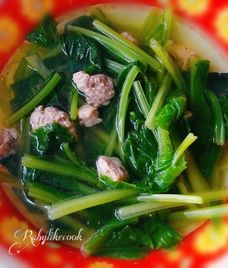 rau cải ngọt nấu canh