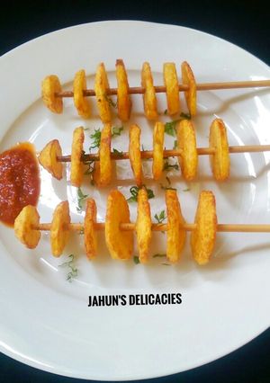 A picture of Potato on a stick.