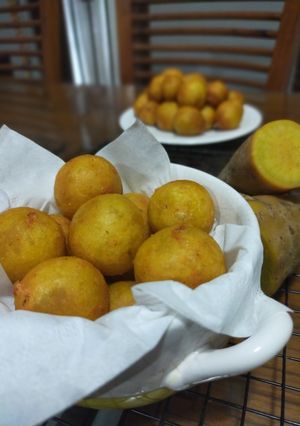 Foto resep Sweet Potato Balls with Mozza Cheese