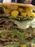 Torta de panqueques de verduras