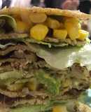 Torta de panqueques de verduras