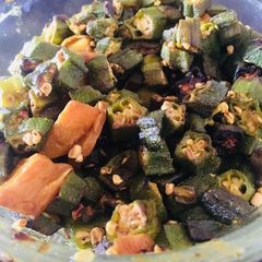 A picture of Lady's finger stir fry.