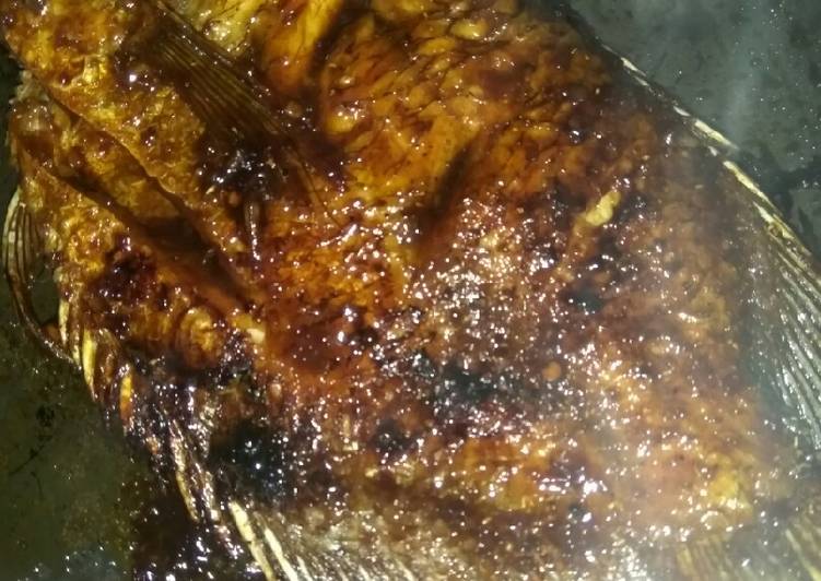Resep Gurame bakar saos tiram yang Enak Banget